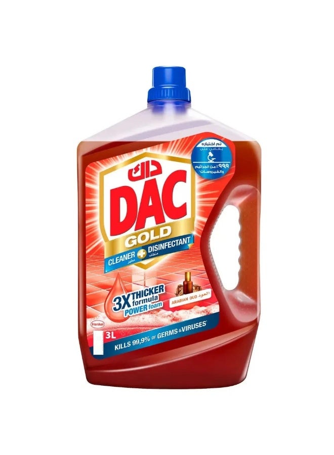 Dac Gold Multipurpose Disinfectant Cleaner Arabian Oud 3 Ltr